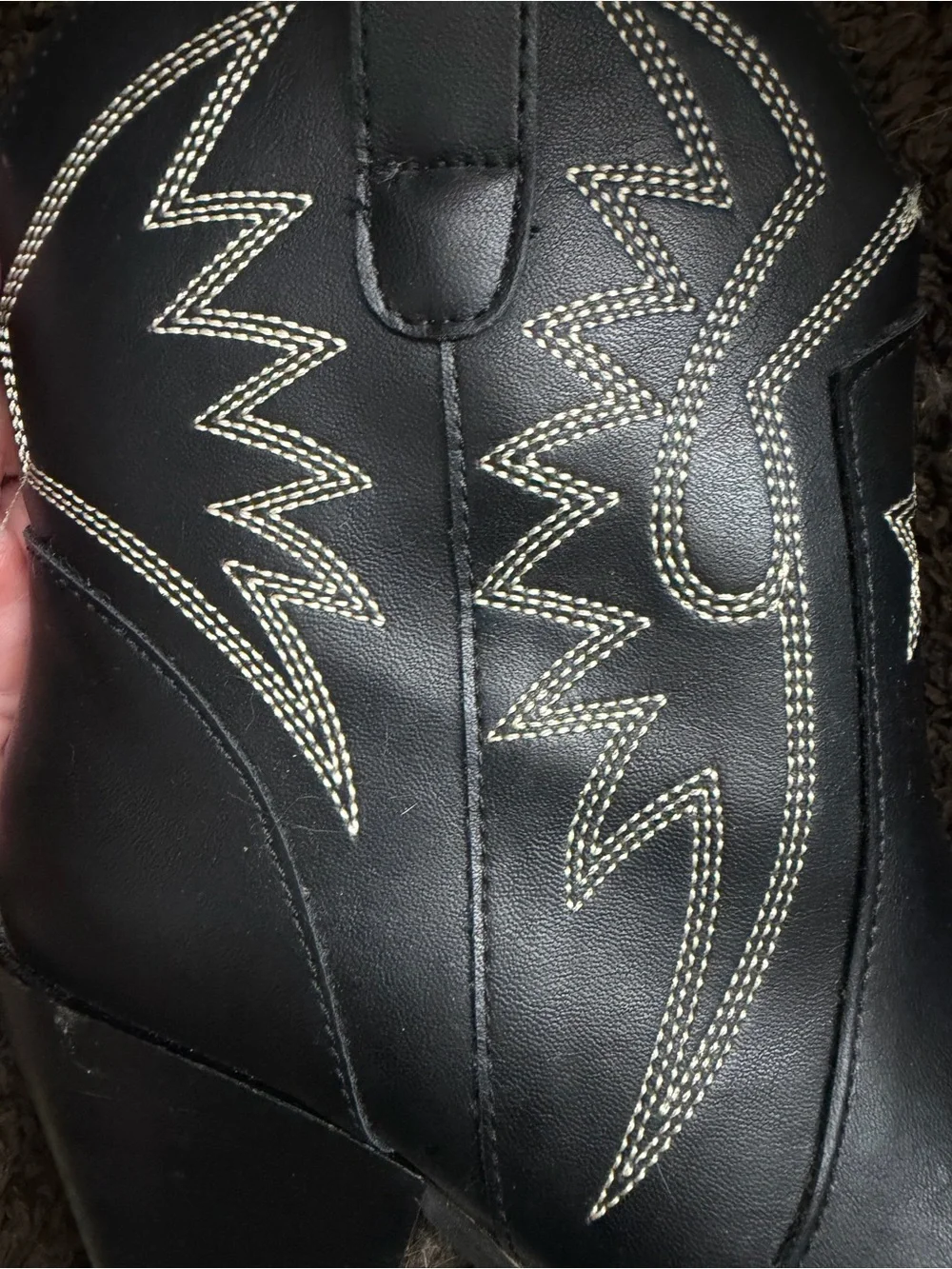 Women's Black Western Embroidered Ankle Boots